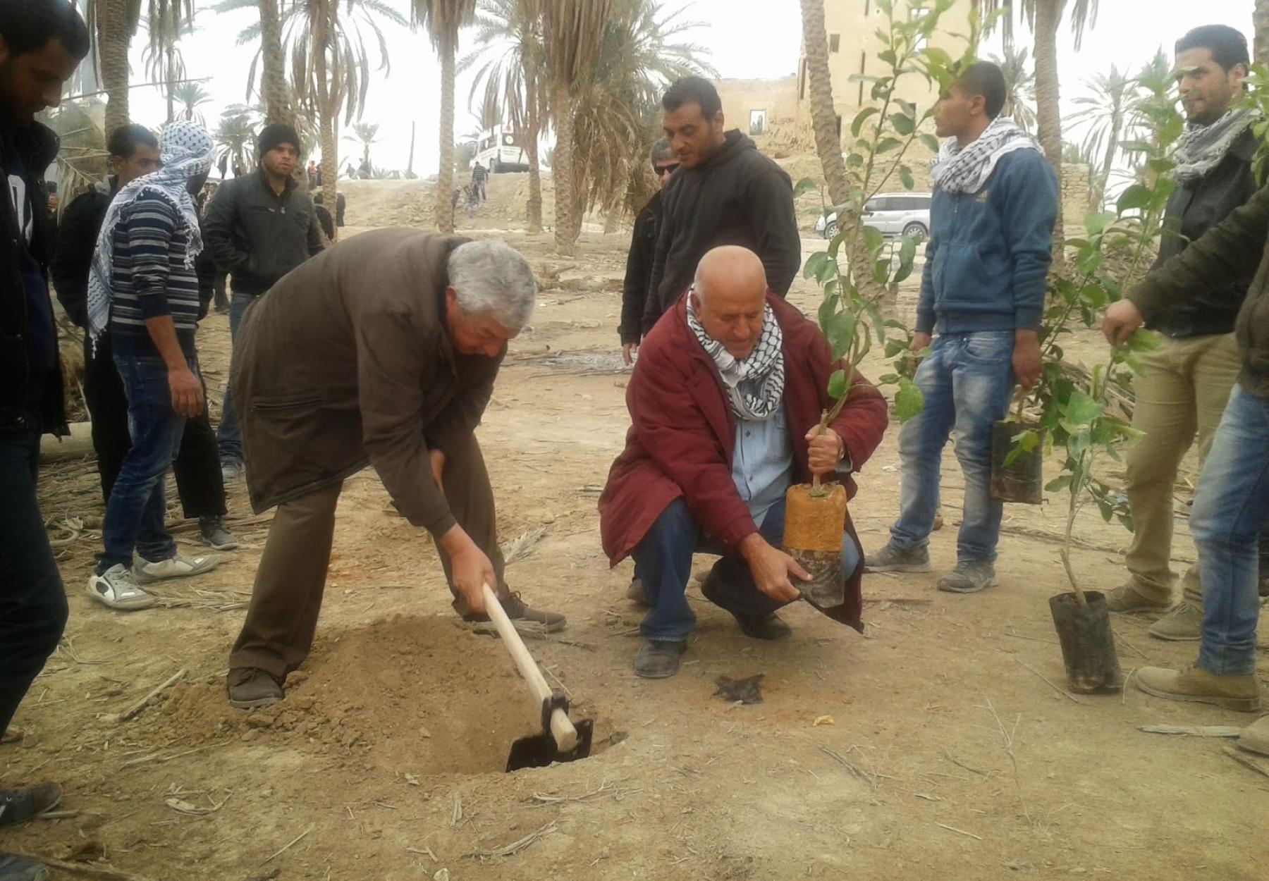 "العربية" تزود مناضلي قرية "عين حجلة" في الأغوار الفلسطينية بـ150 شجرة