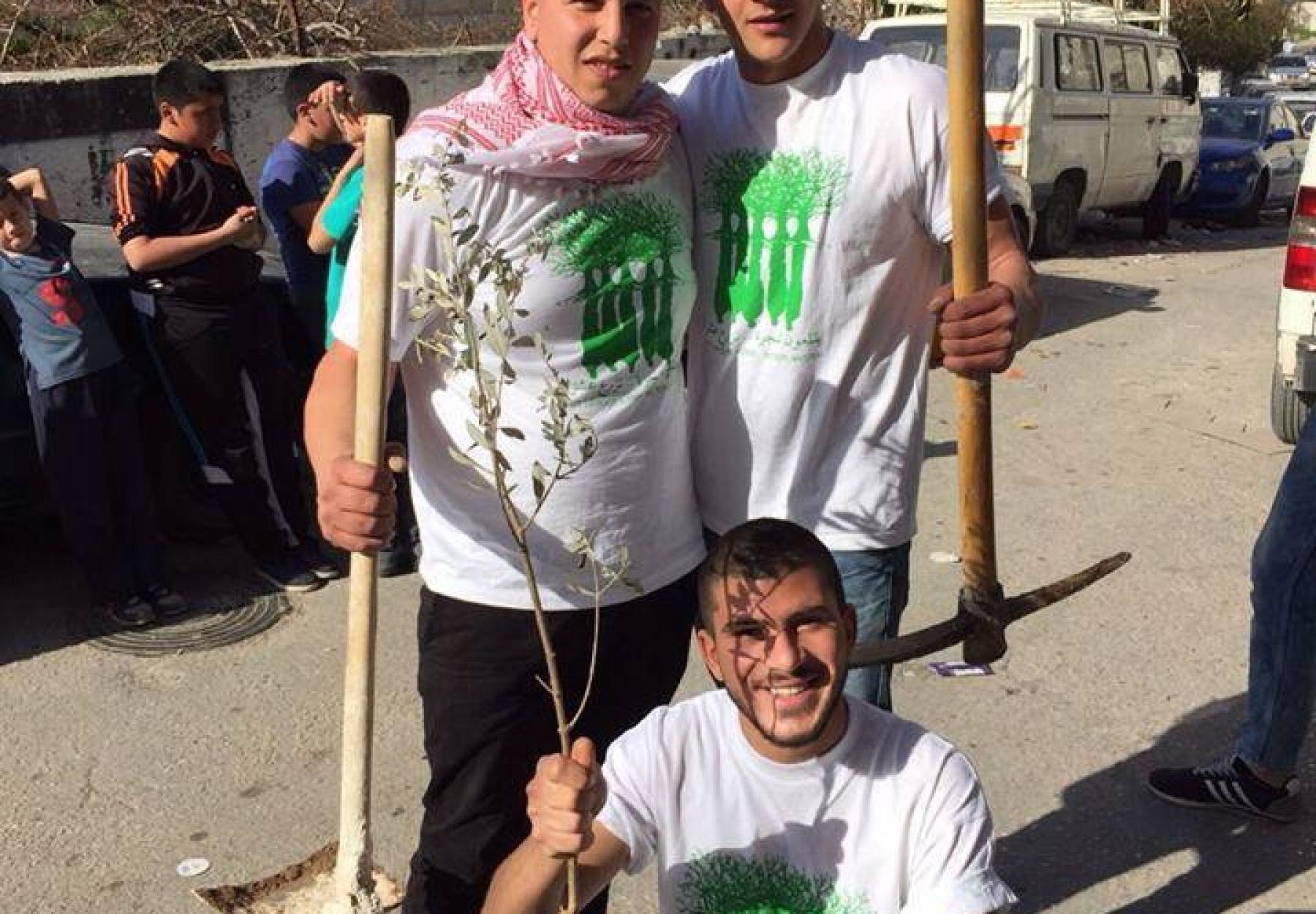 زراعة حي الصوانة على شرفات القدس الشريف