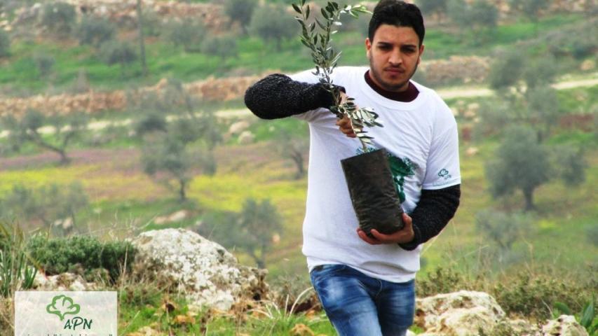 "حملة هنا باقون" تنفذ 35 فعالية زراعية في القرى المهددة بجدار السلب والضم والنهب